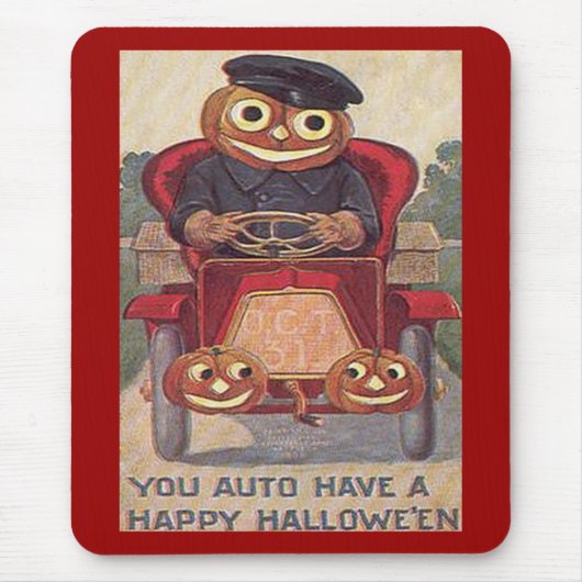 Vintages Auto Halloween Mousepad (Vorne)