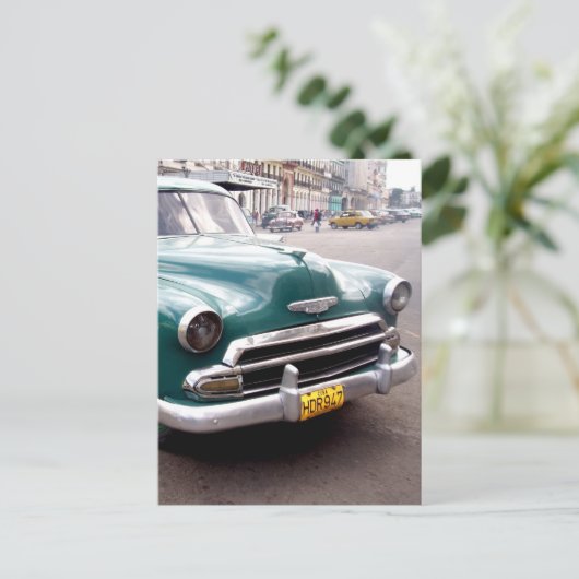 Vintages Auto in Kuba Postkarte (Stehend Vorderseite)