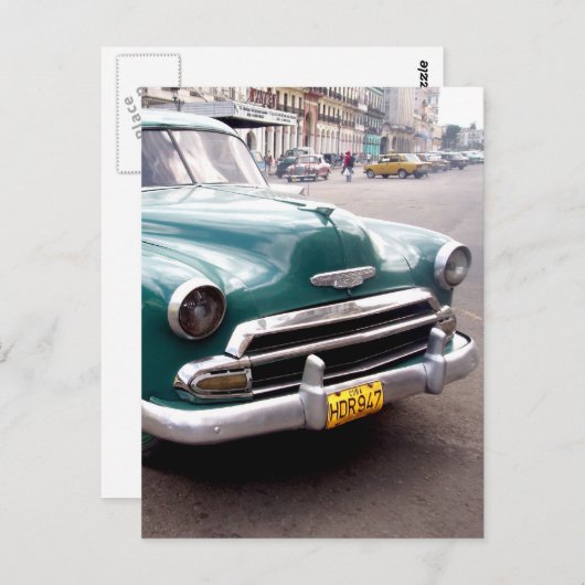 Vintages Auto in Kuba Postkarte (Vorne/Hinten)