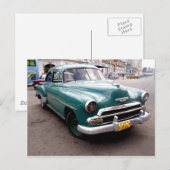 Vintages Auto in Kuba Postkarte (Vorne/Hinten)