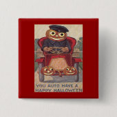 Vintages Auto Jack o' Lantern Halloween Button (Vorderseite)