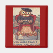 Vintages Auto Jack o' Lantern Halloween Magnet (Vorne)