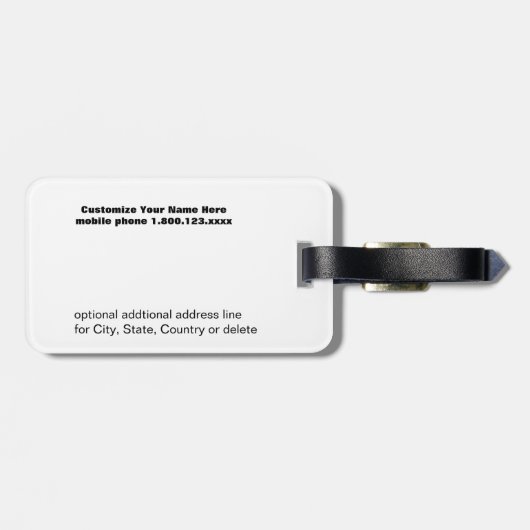 Vintages Auto-Kastanienbraun Kubas Gepäckanhänger (Rückseite horizontal)