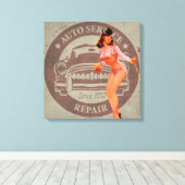 Vintages Auto Leinwanddruck (Insitu (Holzboden))