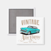 Vintages Auto Magnet (Vorderseite/Rückseite)
