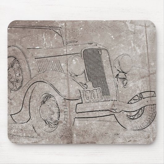 Vintages Auto-Maus-Pad Mousepad (Vorne)