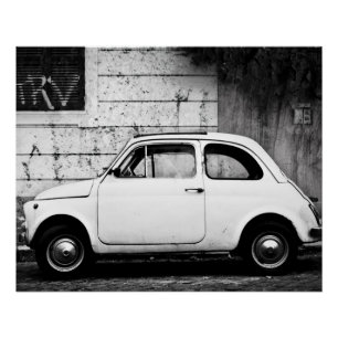 Vintages Auto perfektes Plakat Fiat 500% pipe% Poster