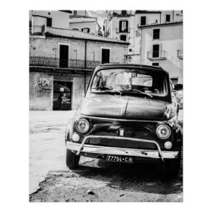 Vintages Auto perfektes Plakat   Fiat 500% pipe% Poster