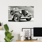 Vintages Auto-Poster Poster (Heimbüro)