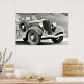 Vintages Auto-Poster Poster (Küche)
