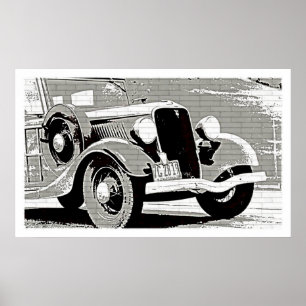 Vintages Auto-Poster Poster