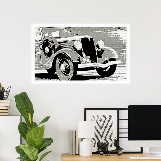 Vintages Auto-Poster Poster (Heimbüro)