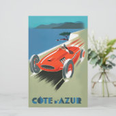 Vintages Auto Racing Briefpapier (Stehend Vorderseite)