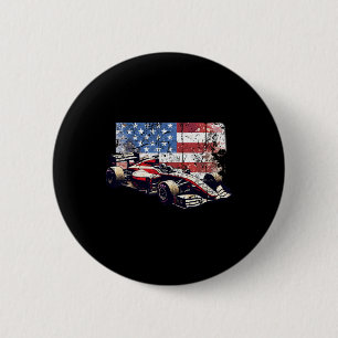 Vintages Auto Racing Car American Flag 4. Juli Button