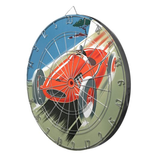 Vintages Auto Racing Dartscheibe (Vorderseite rechts)