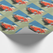 Vintages Auto Racing Geschenkpapier (Ecke)
