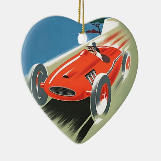 Vintages Auto Racing Keramik Ornament (Rechts)