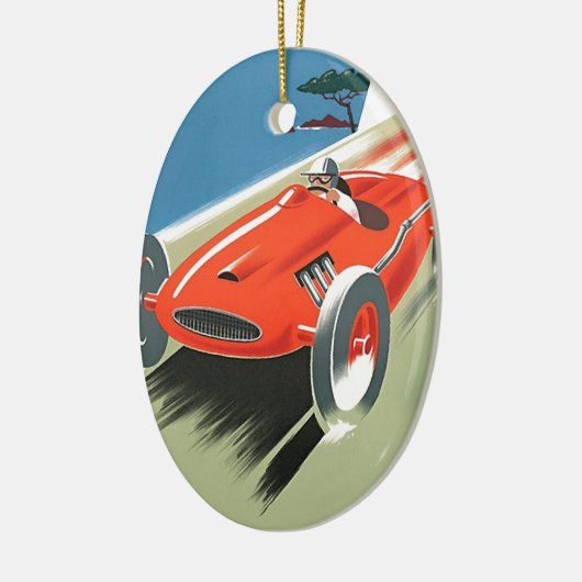 Vintages Auto Racing Keramikornament (Links)