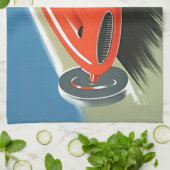 Vintages Auto Racing Küchentuch (Gefaltet)