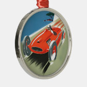 Vintages Auto Racing Ornament Aus Metall (Rechts)