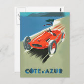 Vintages Auto Racing Postkarte (Vorne/Hinten)