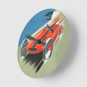 Vintages Auto Racing Runde Wanduhr (Winkel)