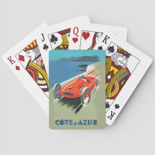 Vintages Auto Racing Spielkarten (Rückseite)