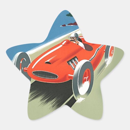 Vintages Auto Racing Stern-Aufkleber (Vorderseite)