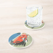 Vintages Auto Racing Untersetzer (Seite)