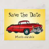 Vintages Auto Save the Date Postkarte (Vorderseite)