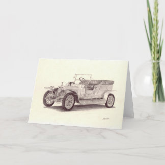 Vintages Auto: Silberner Geist Rolls Royces Karte