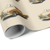 Vintages Auto-Verpackungs-Papier Geschenkpapier (Rolleneckpunkt)