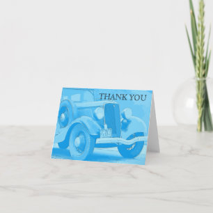 Vintages Auto Vielen Dank Note Card Dankeskarte