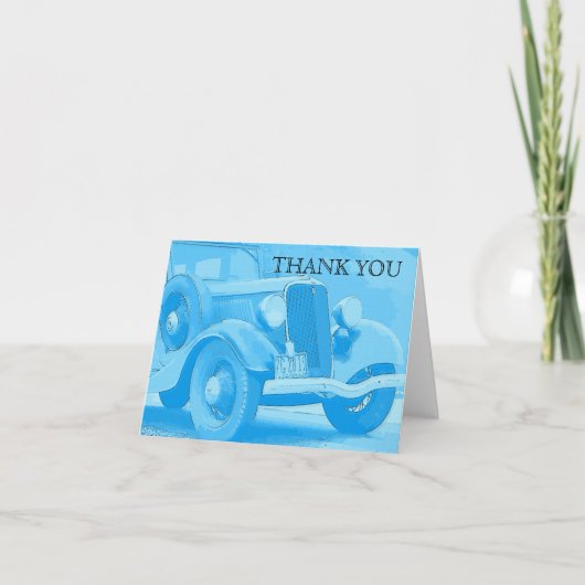 Vintages Auto Vielen Dank Note Card Dankeskarte (Vorderseite)