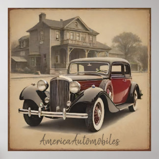 Vintages Auto-Wand-Kunstposter Poster