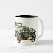 Vintages Auto Zweifarbige Tasse (VorderseiteRechts)