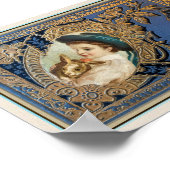 VINTAGES AUTOGRAPH-BUCH 1901 VIKTORIANISCHE SCHÖNH POSTER (Ecke)