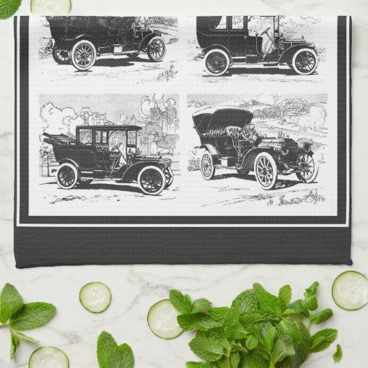 Vintages Autohandtuch Geschirrtuch (Gefaltet)