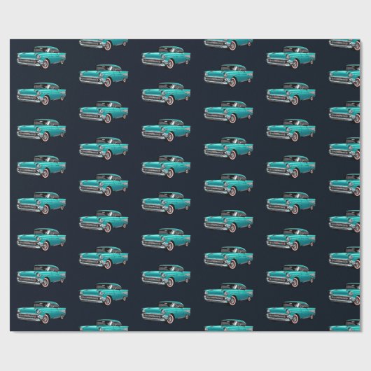 Vintages Automobil Geschenkpapier (Flach)