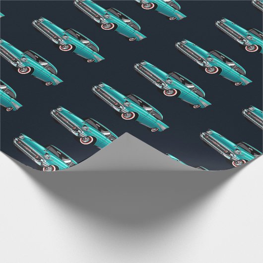 Vintages Automobil Geschenkpapier (Ecke)