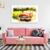 Vintages Automobil Leinwanddruck (Insitu (Wohnzimmer))
