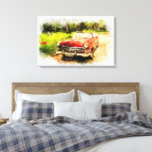 Vintages Automobil Leinwanddruck (Insitu (Schlafzimmer))