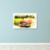 Vintages Automobil Leinwanddruck (Insitu (Holzboden))