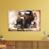 Vintages Automobil Leinwanddruck (Insitu (Wohnzimmer))