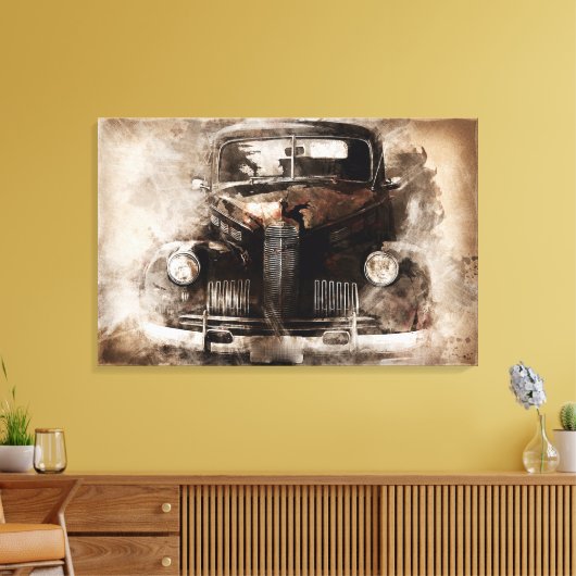 Vintages Automobil Leinwanddruck (Insitu (Wohnzimmer))