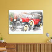 Vintages Automobil Leinwanddruck (Insitu (Wohnzimmer))