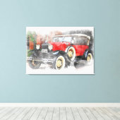 Vintages Automobil Leinwanddruck (Insitu (Holzboden))