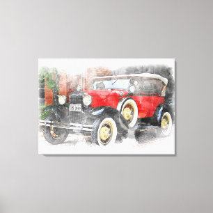Vintages Automobil Leinwanddruck