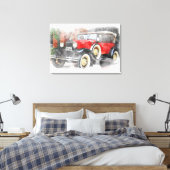 Vintages Automobil Leinwanddruck (Insitu (Schlafzimmer))
