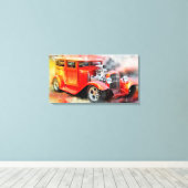 Vintages Automobil Leinwanddruck (Insitu (Holzboden))